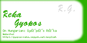 reka gyopos business card